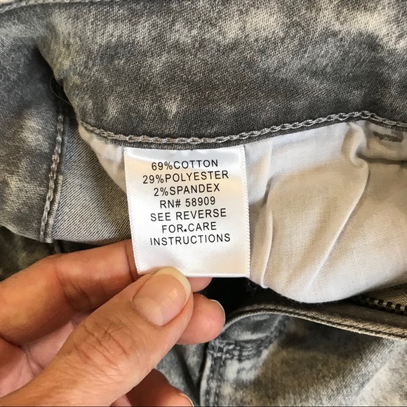 A7 GB Acid Wash Skinny Jeans Sz:7 - Picture 6 of 6